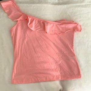 Off one shoulder top.